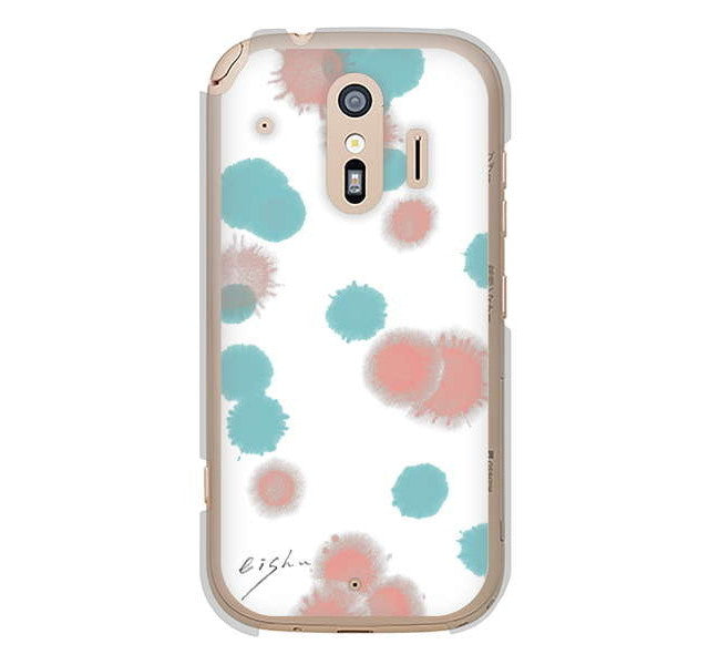 らくらくスマートフォン me F-01L docomo 高画質仕上げ 背面印刷 ハードケース 大野詠舟 デザイン筆文字