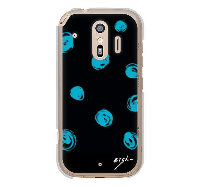 らくらくスマートフォン me F-01L docomo 高画質仕上げ 背面印刷 ハードケース 大野詠舟 手描きシンプル