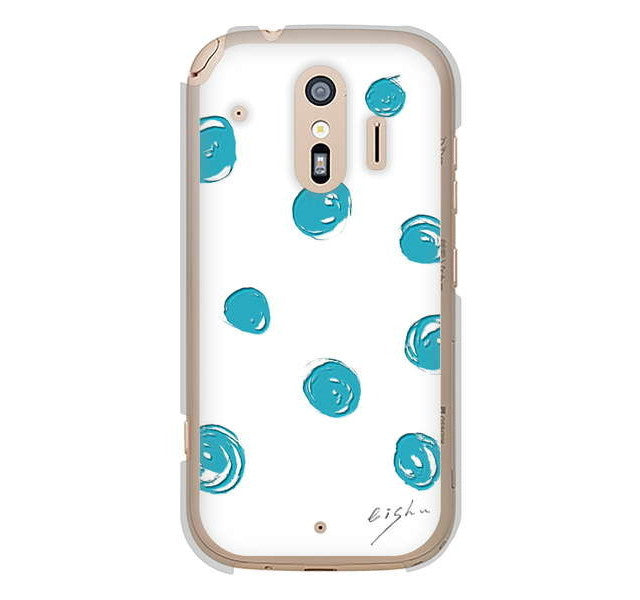 らくらくスマートフォン me F-01L docomo 高画質仕上げ 背面印刷 ハードケース 大野詠舟 手描きシンプル