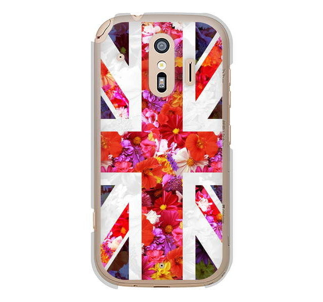 らくらくスマートフォン me F-01L docomo 高画質仕上げ 背面印刷 ハードケース ユニオンジャック