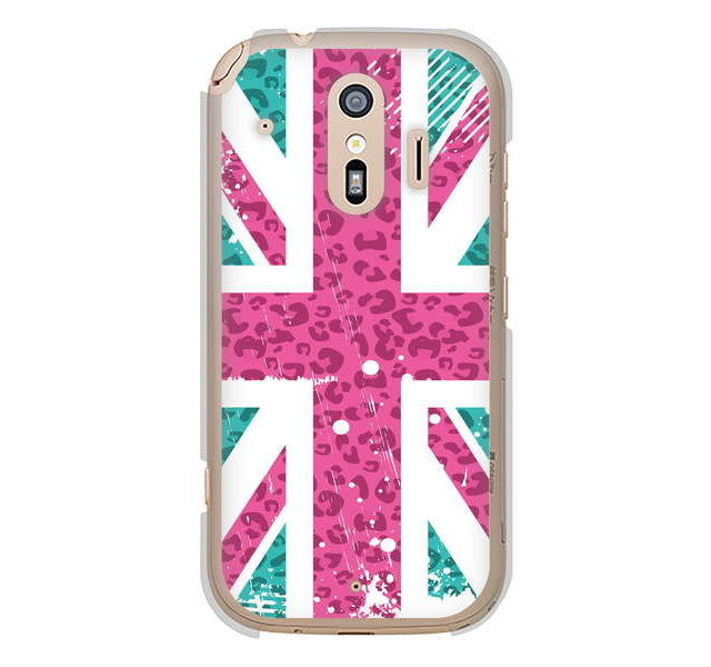 らくらくスマートフォン me F-01L docomo 高画質仕上げ 背面印刷 ハードケース ユニオンジャック