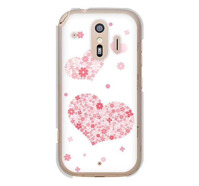 らくらくスマートフォン me F-01L docomo 高画質仕上げ 背面印刷 ハードケース ビッグハート