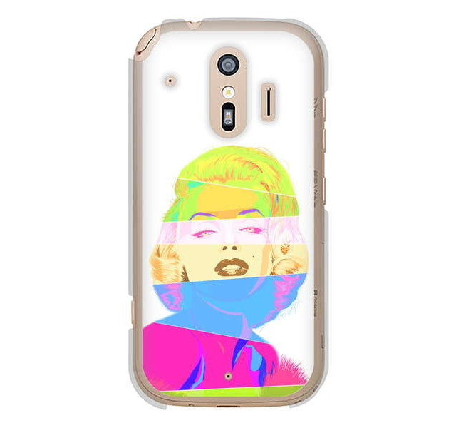 らくらくスマートフォン me F-01L docomo 高画質仕上げ 背面印刷 ハードケース マリリンモンローデザイン