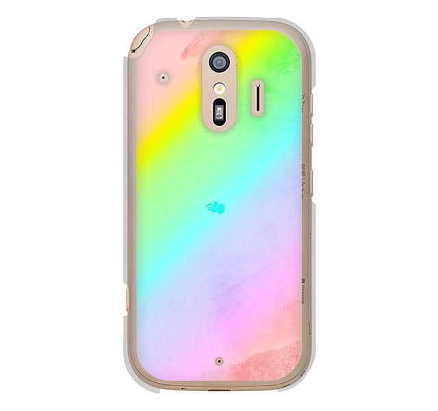 らくらくスマートフォン me F-01L docomo 高画質仕上げ 背面印刷 ハードケース パステルアート