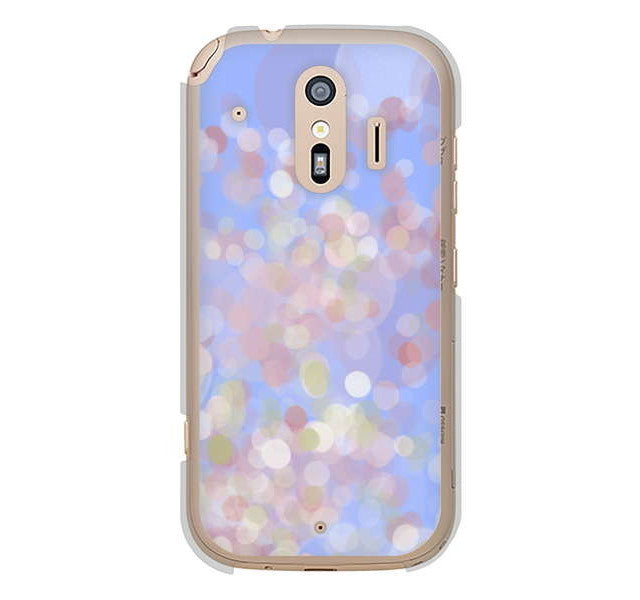 らくらくスマートフォン me F-01L docomo 高画質仕上げ 背面印刷 ハードケース パステルアート