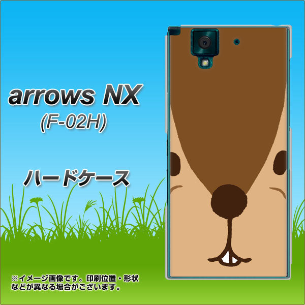 docomo アローズNX F-02H 高画質仕上げ 背面印刷 ハードケース【349 りす】