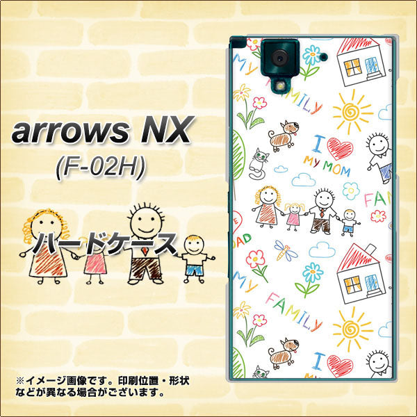 docomo アローズNX F-02H 高画質仕上げ 背面印刷 ハードケース【709 ファミリー】
