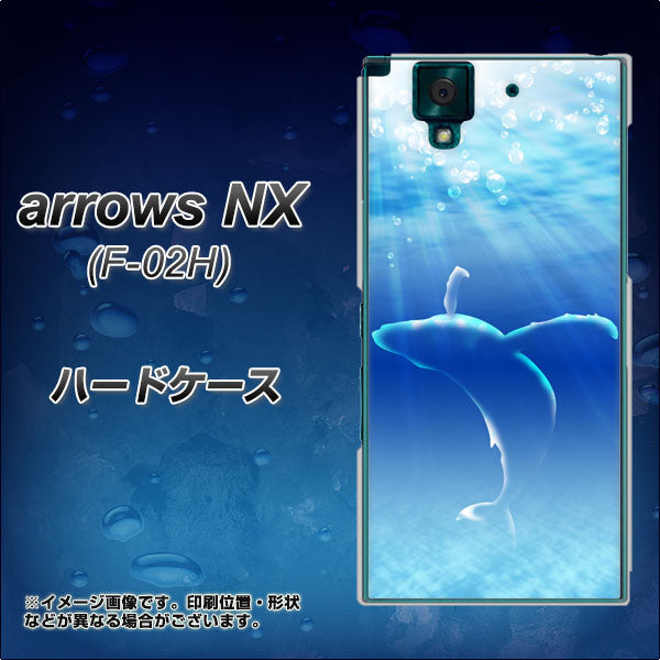 docomo アローズNX F-02H 高画質仕上げ 背面印刷 ハードケース【1047 海の守り神くじら】