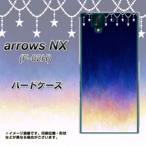docomo アローズNX F-02H 高画質仕上げ 背面印刷 ハードケース【MI803 冬の夜空】