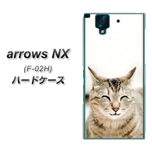 docomo アローズNX F-02H 高画質仕上げ 背面印刷 ハードケース【VA801 笑福ねこ】