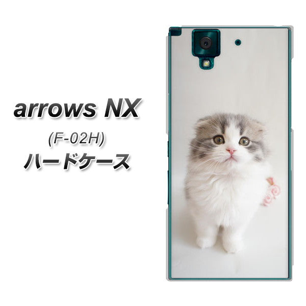 docomo アローズNX F-02H 高画質仕上げ 背面印刷 ハードケース【VA803 まっていますネコ】