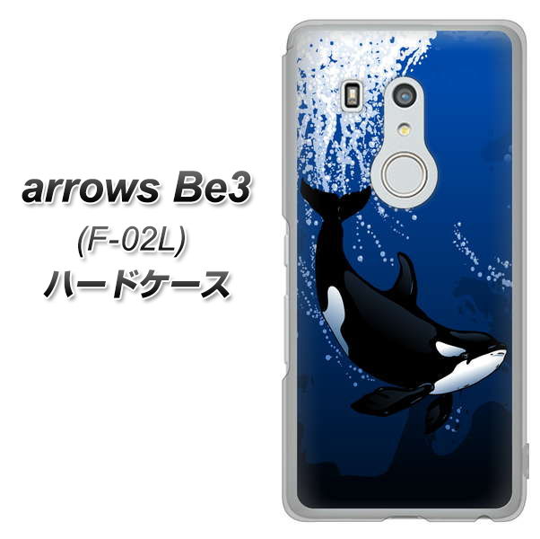 docomo アローズ ビー3 F-02L 高画質仕上げ 背面印刷 ハードケース【423 シャチ】