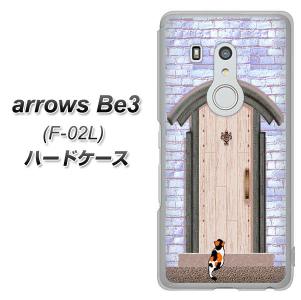 docomo アローズ ビー3 F-02L 高画質仕上げ 背面印刷 ハードケース【YA952 石ドア02 素材クリア】