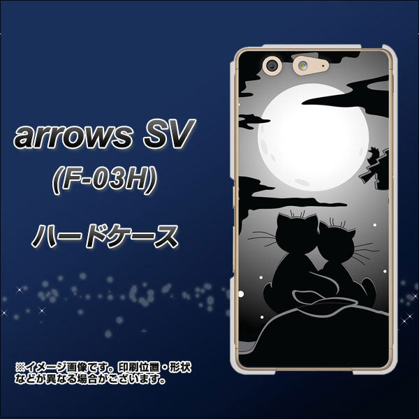 docomo アローズSV F-03H 高画質仕上げ 背面印刷 ハードケース【342 月夜の二人】