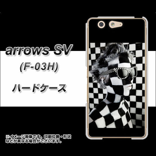docomo アローズSV F-03H 高画質仕上げ 背面印刷 ハードケース【357 bk&wh】