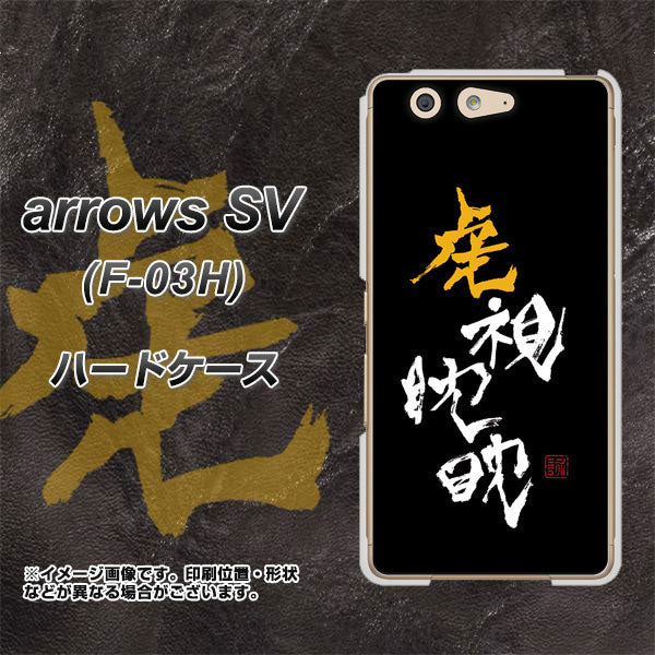docomo アローズSV F-03H 高画質仕上げ 背面印刷 ハードケース【OE803 虎視眈々】