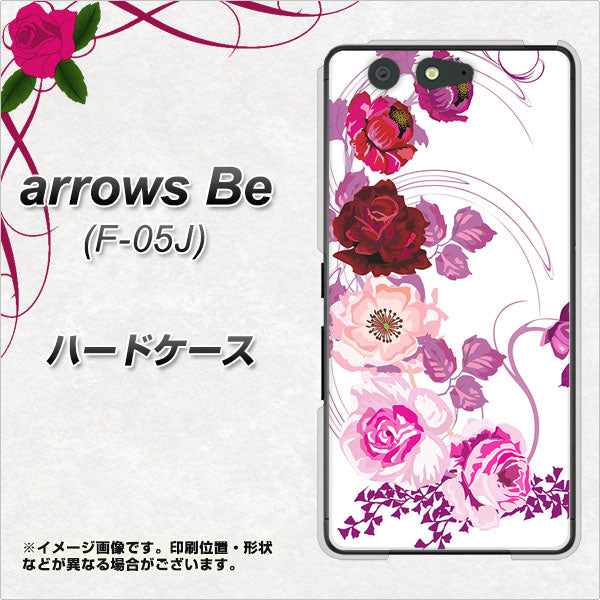 docomo アローズ ビー F-05J 高画質仕上げ 背面印刷 ハードケース【116 6月のバラ】