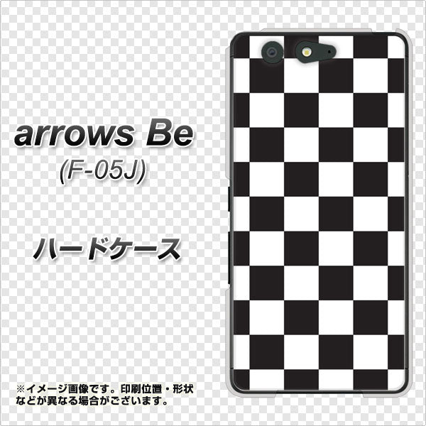 docomo アローズ ビー F-05J 高画質仕上げ 背面印刷 ハードケース【151 フラッグチェック】