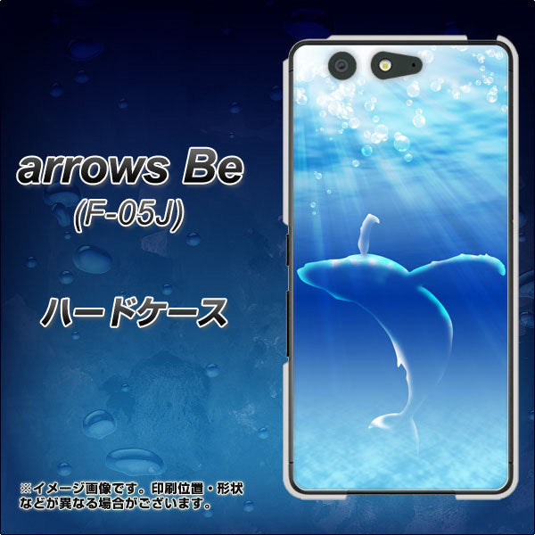 docomo アローズ ビー F-05J 高画質仕上げ 背面印刷 ハードケース【1047 海の守り神くじら】