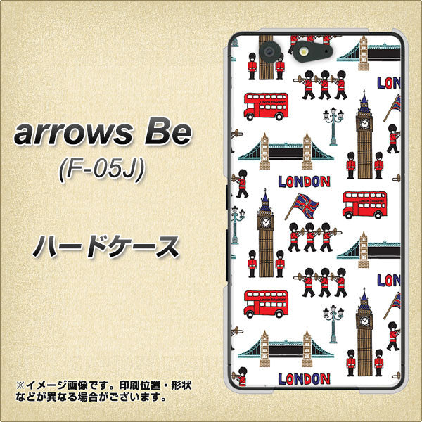 docomo アローズ ビー F-05J 高画質仕上げ 背面印刷 ハードケース【EK811 ロンドンの街】