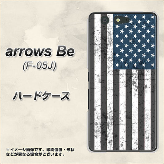 docomo アローズ ビー F-05J 高画質仕上げ 背面印刷 ハードケース【EK864 アメリカンフラッグビンテージ】