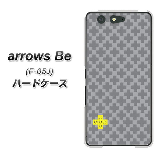 docomo アローズ ビー F-05J 高画質仕上げ 背面印刷 ハードケース【IB900 クロスドット_グレー】