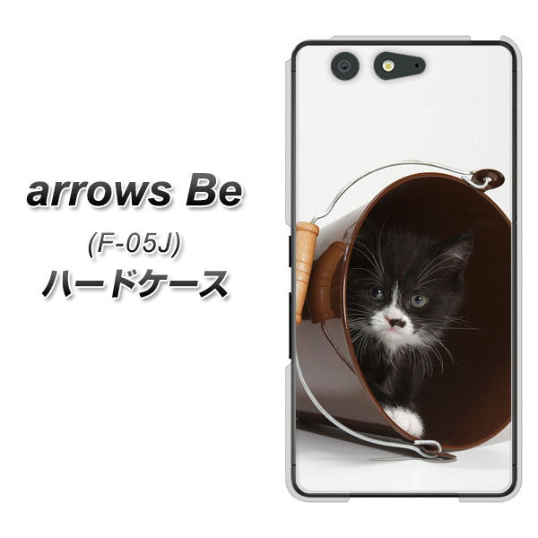 docomo アローズ ビー F-05J 高画質仕上げ 背面印刷 ハードケース【VA800 ネコとバケツ】