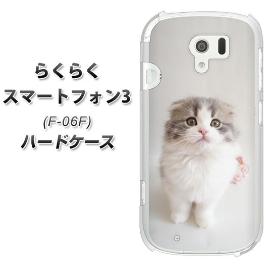 docomo らくらくスマートフォン3 F-06F 高画質仕上げ 背面印刷 ハードケース【VA803 まっていますネコ】