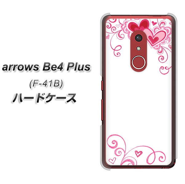 アローズBe4 Plus F-41B 高画質仕上げ 背面印刷 ハードケース【365 ハートフレーム】