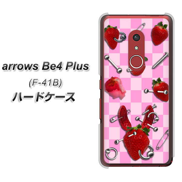 アローズBe4 Plus F-41B 高画質仕上げ 背面印刷 ハードケース【AG832 苺パンク(ピンク)】