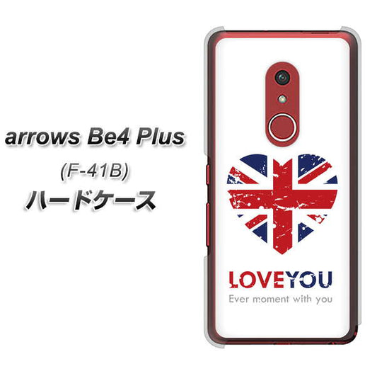 アローズBe4 Plus F-41B 高画質仕上げ 背面印刷 ハードケース【SC803 ユニオンジャック ハートビンテージ】