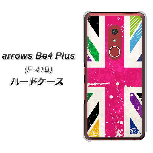 アローズBe4 Plus F-41B 高画質仕上げ 背面印刷 ハードケース【SC806 ユニオンジャック ピンクビンテージ】