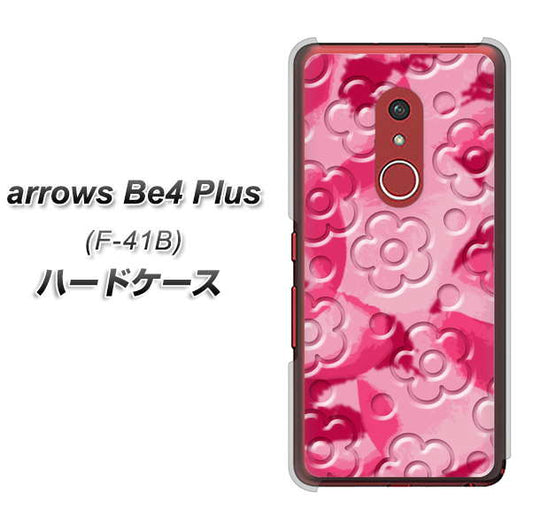 アローズBe4 Plus F-41B 高画質仕上げ 背面印刷 ハードケース【SC847 フラワーヴェルニ花濃いピンク(ローズアンディアン)】