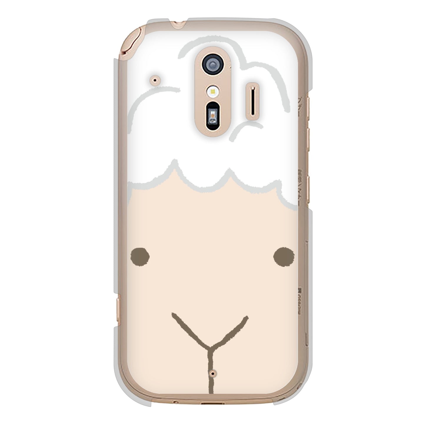 らくらくスマートフォン F-42A docomo 高画質仕上げ 背面印刷 ハードケース ドアップアニマル