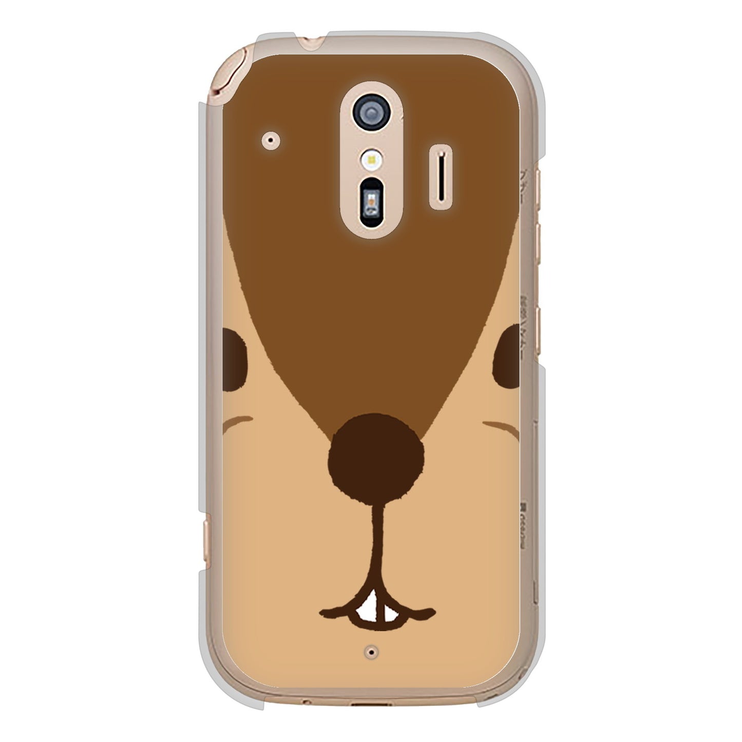 らくらくスマートフォン F-42A docomo 高画質仕上げ 背面印刷 ハードケース ドアップアニマル
