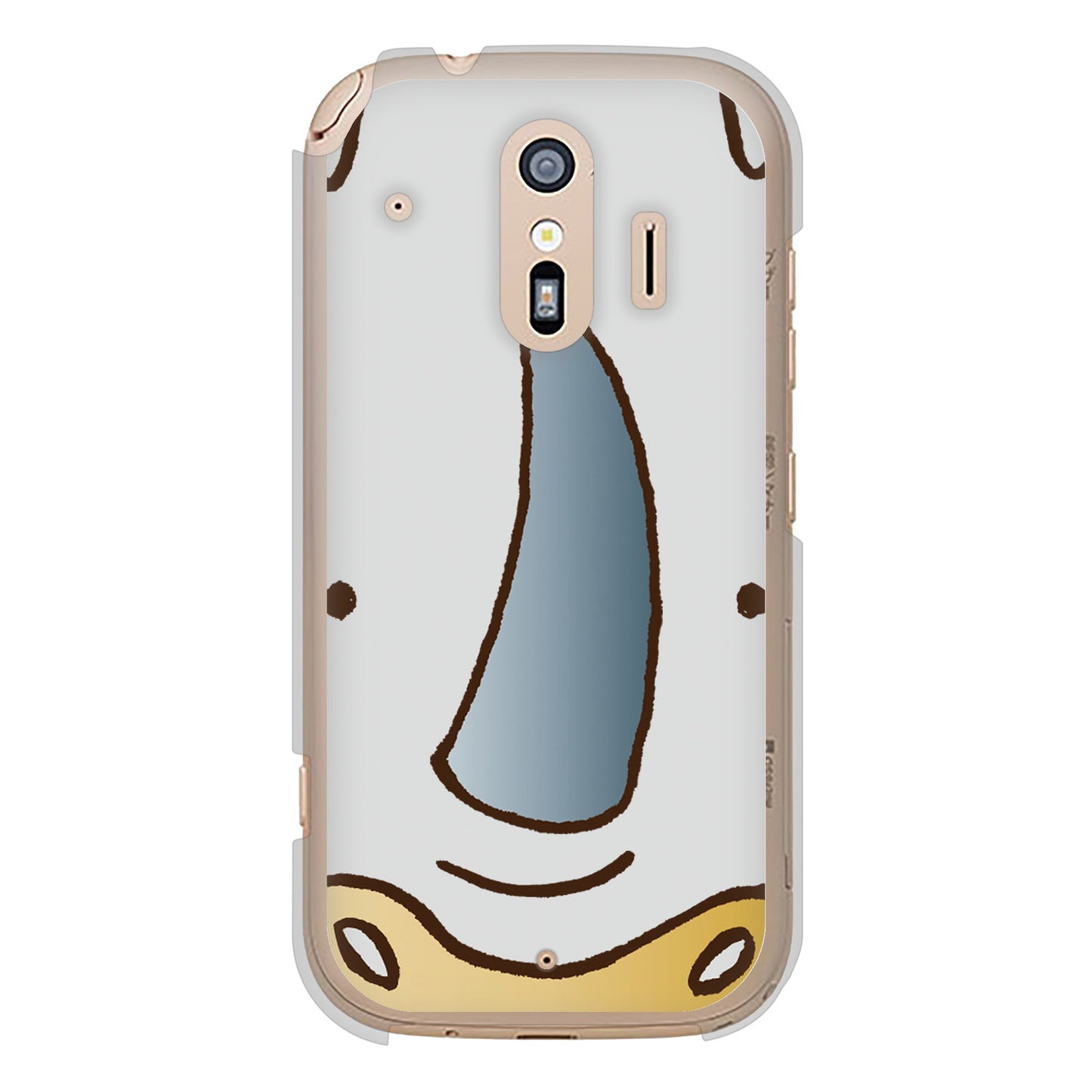 らくらくスマートフォン F-42A docomo 高画質仕上げ 背面印刷 ハードケース ドアップアニマル