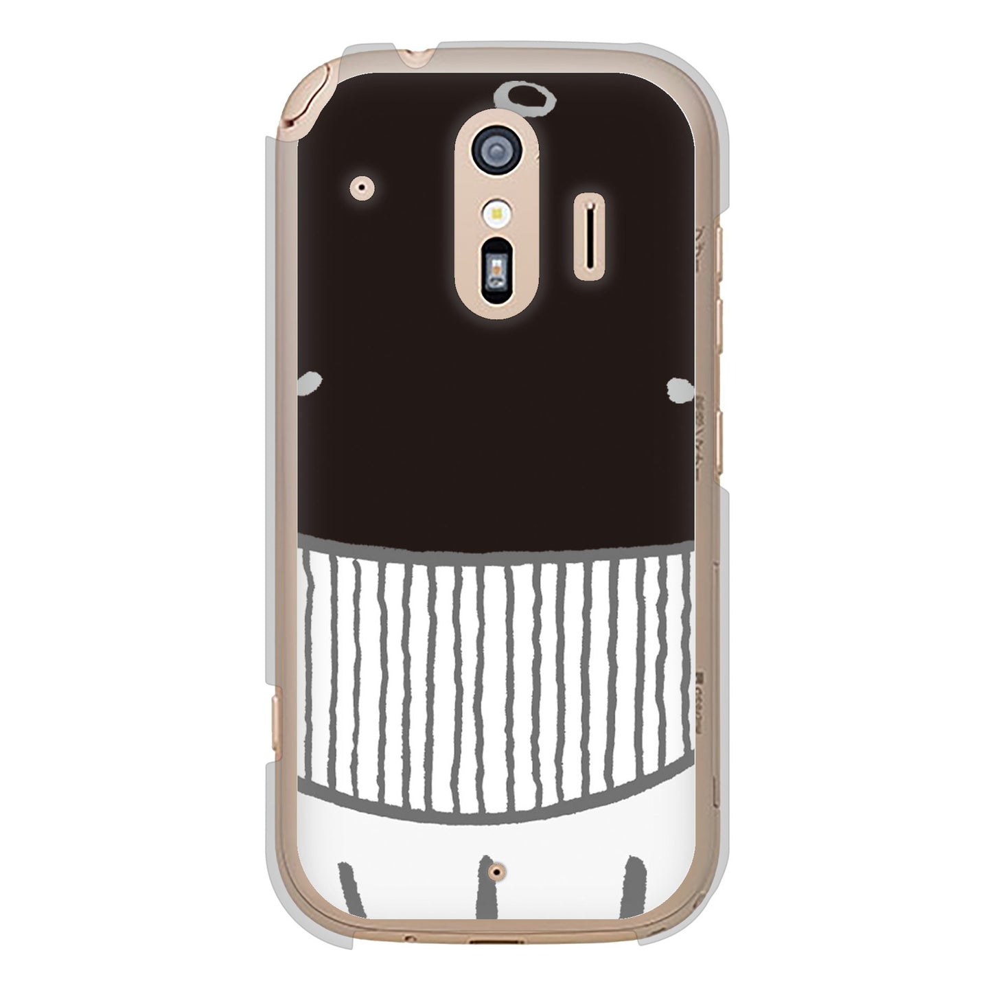 らくらくスマートフォン F-42A docomo 高画質仕上げ 背面印刷 ハードケース ドアップアニマル