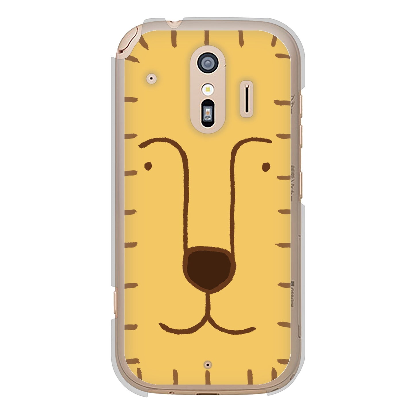 らくらくスマートフォン F-42A docomo 高画質仕上げ 背面印刷 ハードケース ドアップアニマル