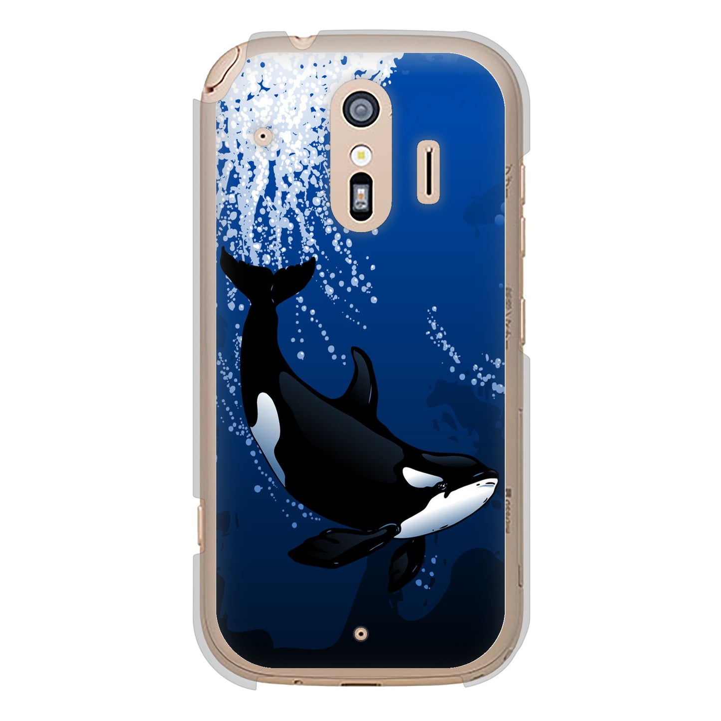 らくらくスマートフォン F-42A docomo 高画質仕上げ 背面印刷 ハードケース 海の守り神