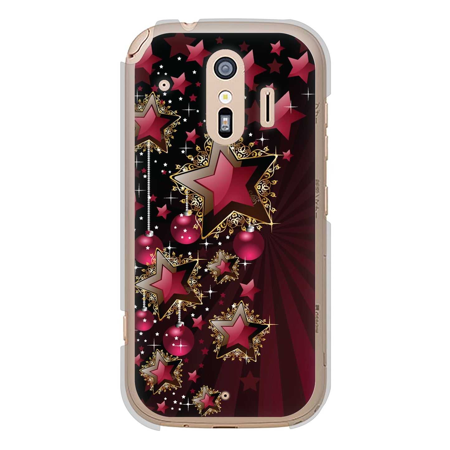 らくらくスマートフォン F-42A docomo 高画質仕上げ 背面印刷 ハードケース 【434 星の壁】