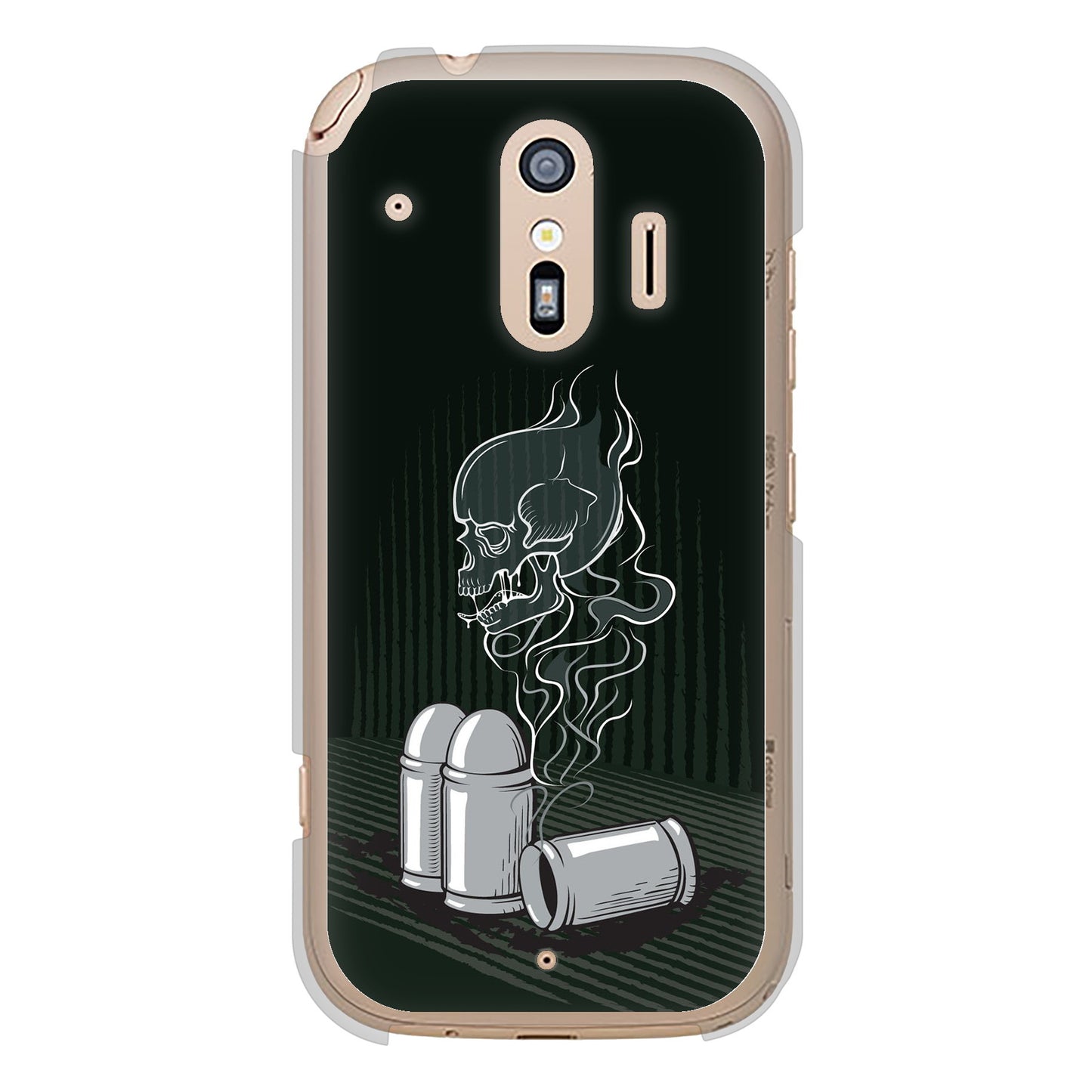 らくらくスマートフォン F-42A docomo 高画質仕上げ 背面印刷 ハードケース 【481 弾丸】