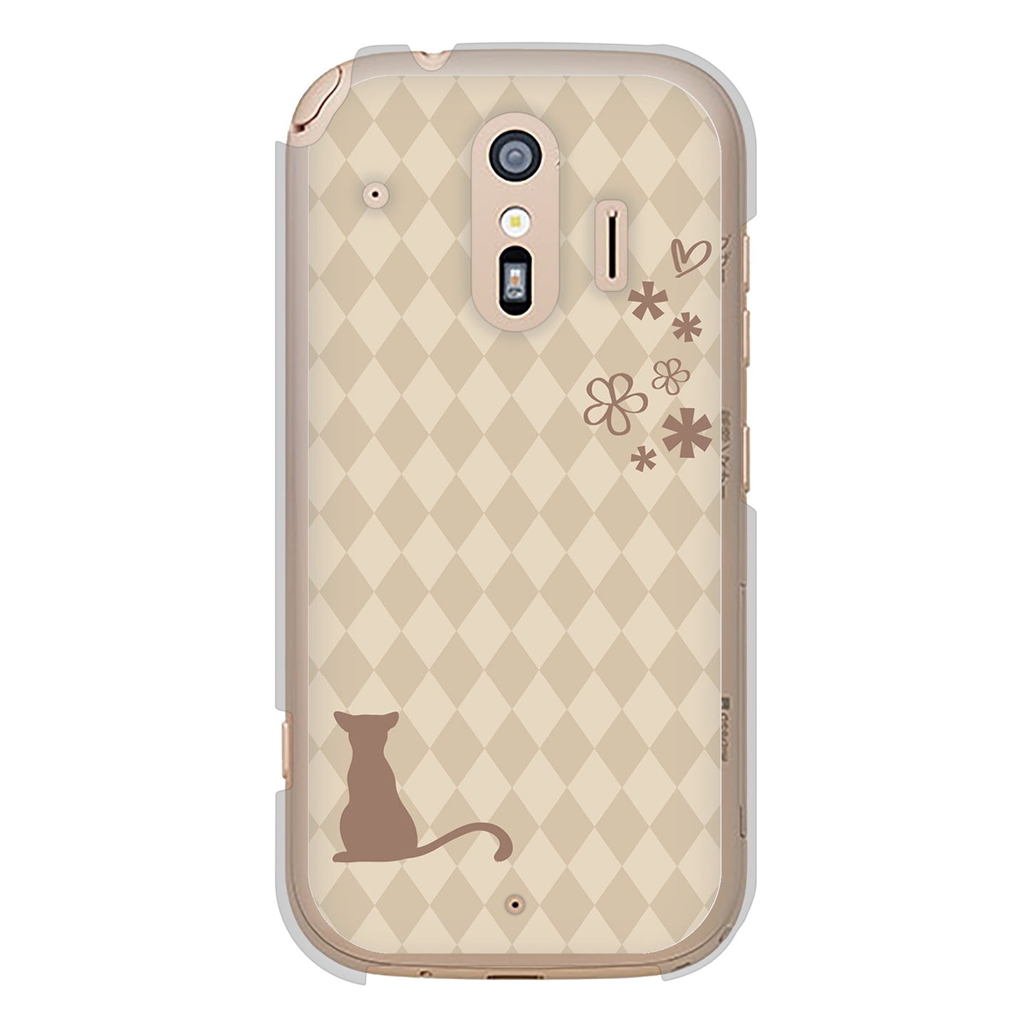 らくらくスマートフォン F-42A docomo 高画質仕上げ 背面印刷 ハードケース 【516 ワラビー】