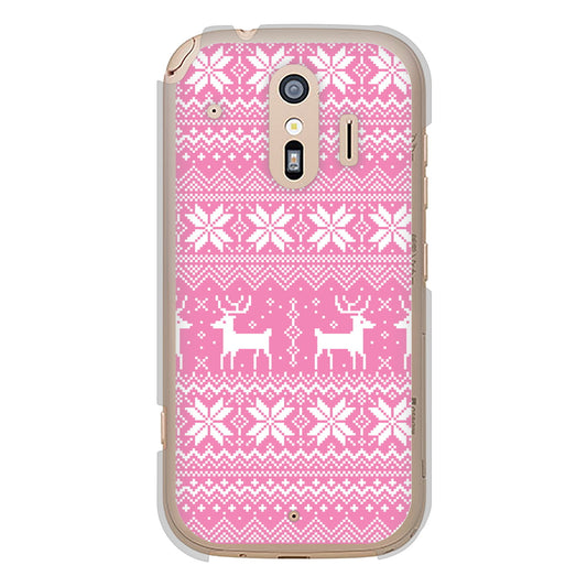 らくらくスマートフォン F-42A docomo 高画質仕上げ 背面印刷 ハードケース クリスマス