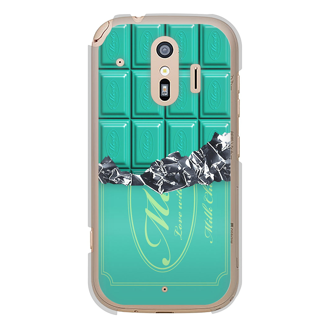 らくらくスマートフォン F-42A docomo 高画質仕上げ 背面印刷 ハードケース 板チョコ