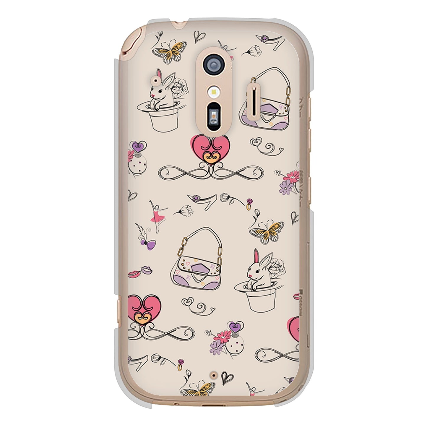 らくらくスマートフォン F-42A docomo 高画質仕上げ 背面印刷 ハードケース マルチスタイル