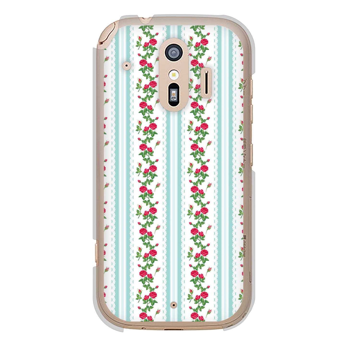らくらくスマートフォン F-42A docomo 高画質仕上げ 背面印刷 ハードケース イングリッシュガーデン