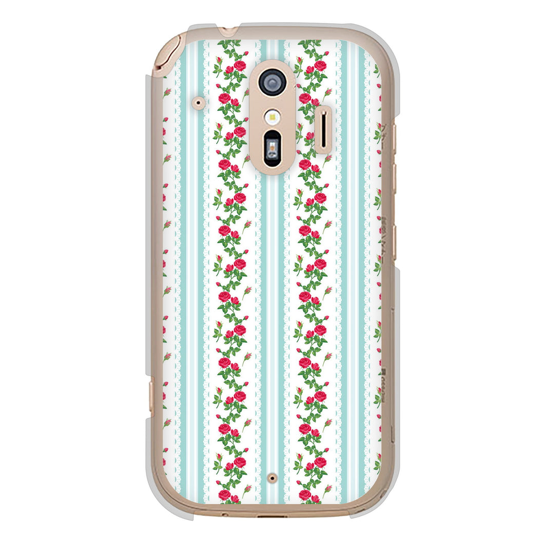 らくらくスマートフォン F-42A docomo 高画質仕上げ 背面印刷 ハードケース イングリッシュガーデン