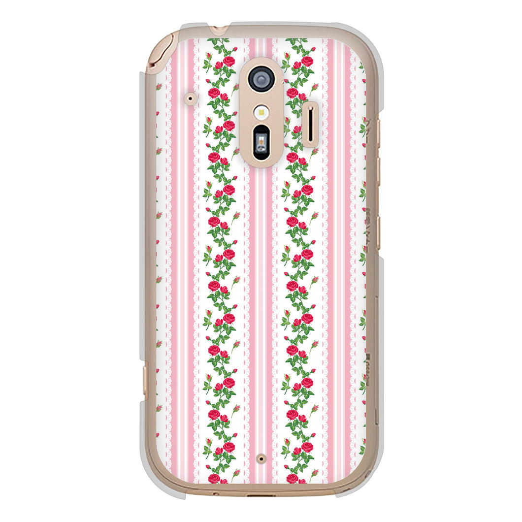 らくらくスマートフォン F-42A docomo 高画質仕上げ 背面印刷 ハードケース イングリッシュガーデン