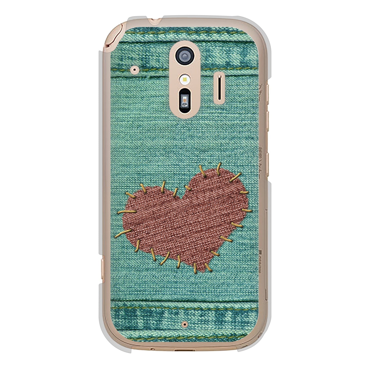 らくらくスマートフォン F-42A docomo 高画質仕上げ 背面印刷 ハードケース ビッグハート