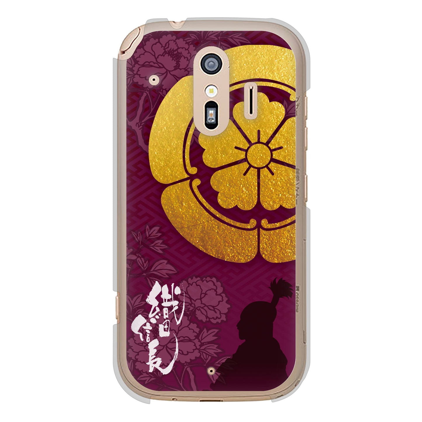 らくらくスマートフォン F-42A docomo 高画質仕上げ 背面印刷 ハードケース 家紋